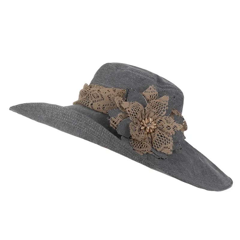 Xthree chapeu feminino Солнцезащитная шляпа для женщин дизайн цветок Складная летняя шляпа пляжная винтажная Sinamay чародей