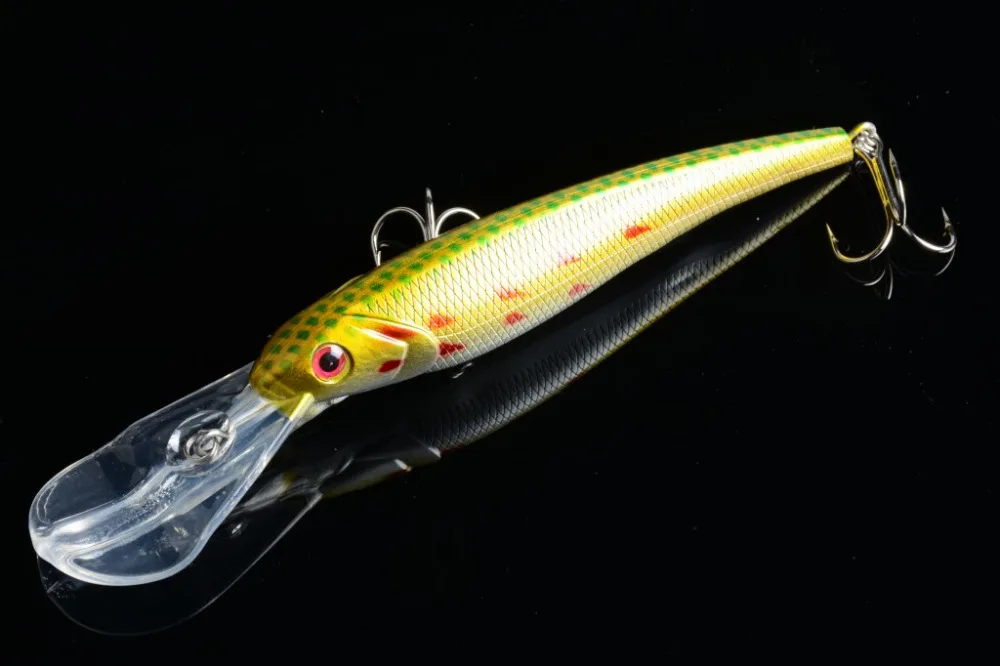 Hengjia жесткий пластик рыболовные приманки Искусственные воблеры Дайвинг Swimbaits PESCA рыболовные снасти 1 шт