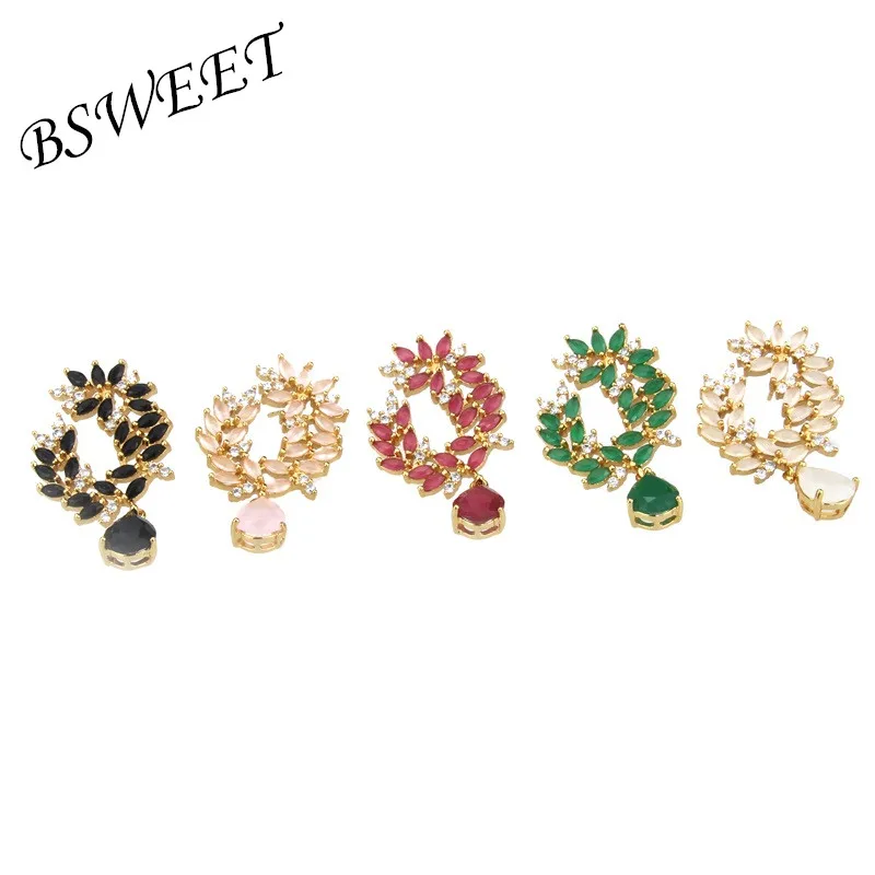 BSWEET новые золотые/серебряные медные многоцветные кубические циркониевые иглы