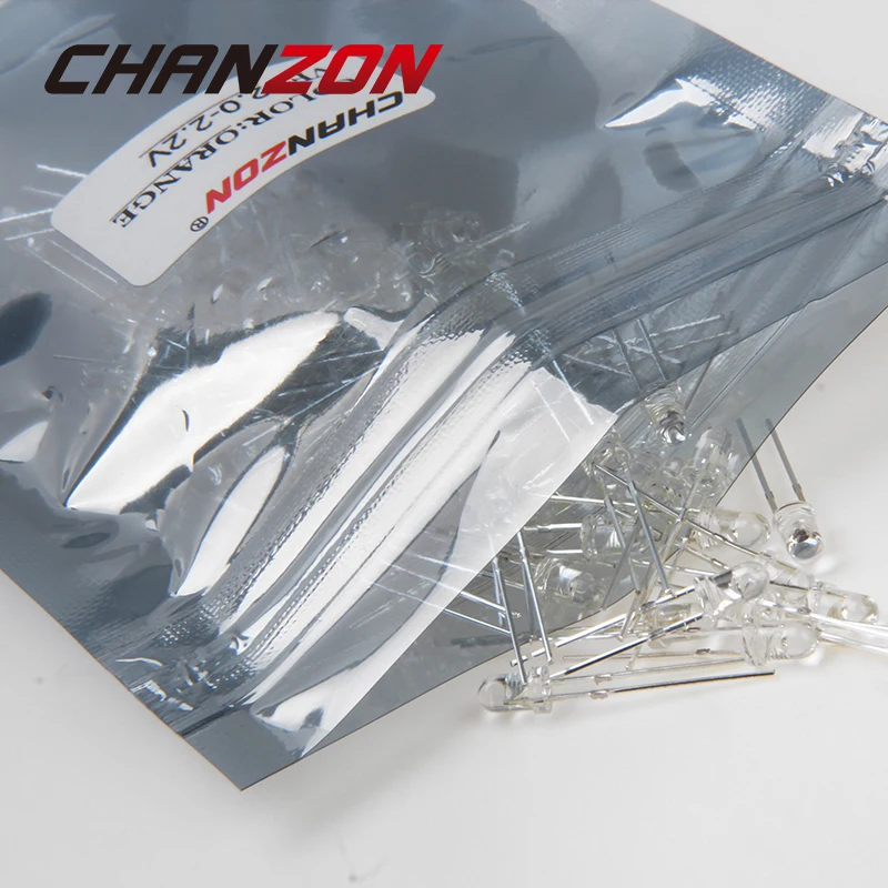 CHANZON 100 шт. водонепроницаемая светодиодная лампа 3 мм оранжевая круглая