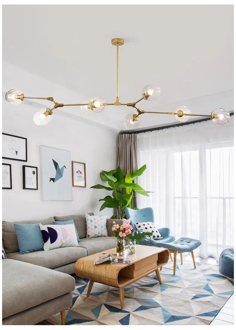 Скандинавская люстра пост Современная креативная Сеть Красная Волшебная бобы