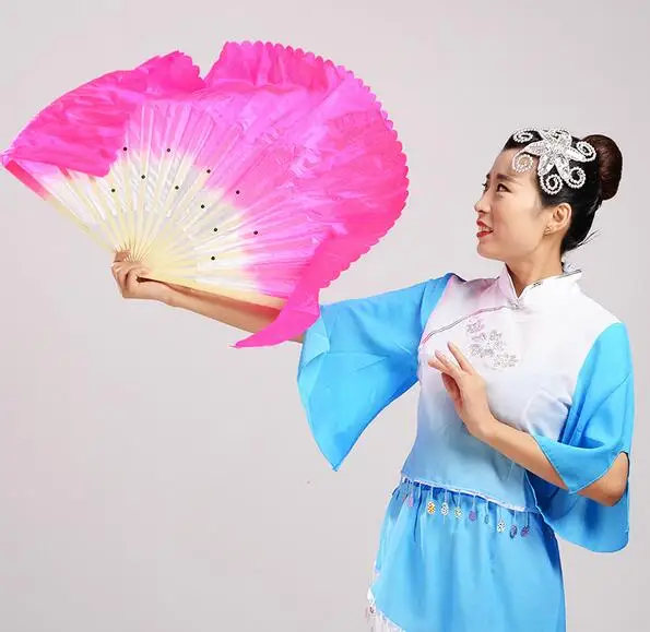 100pcs hot Chinese silk dance fan Handmade fans Belly Dancing props 5 colors