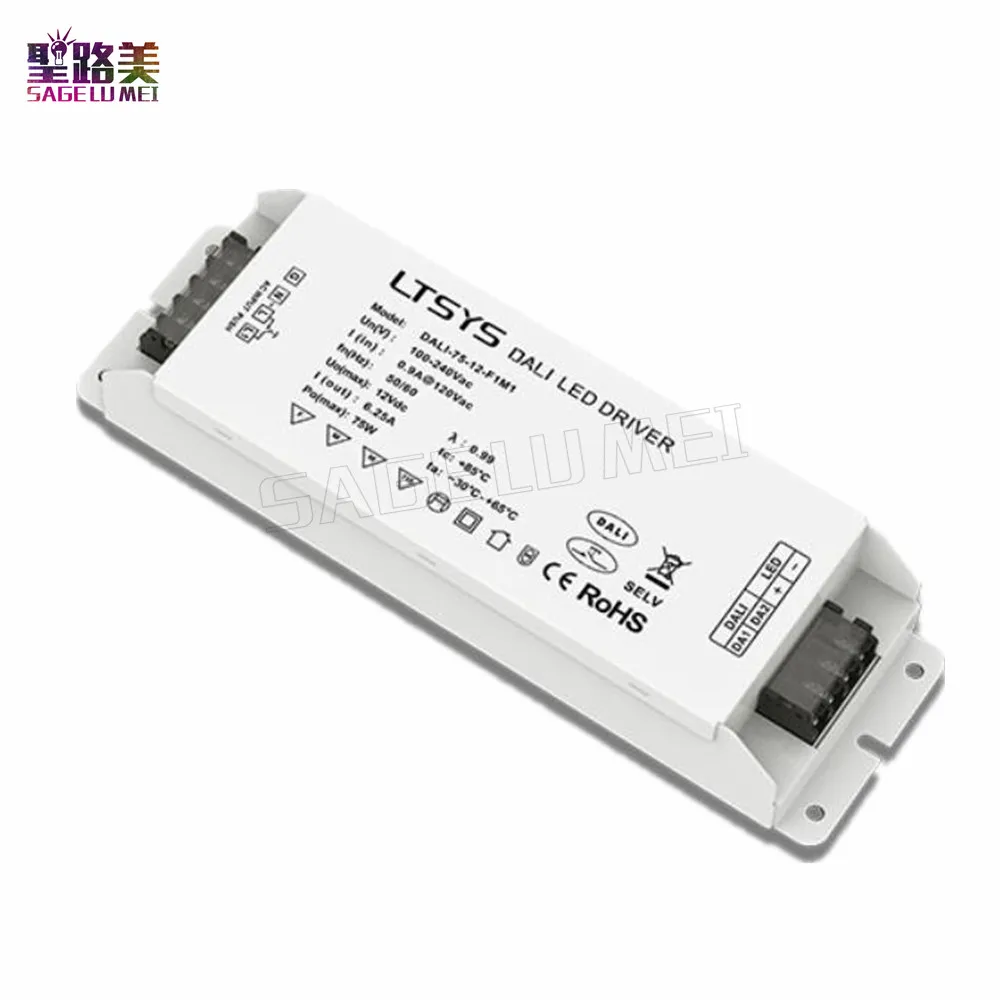 LTECH DALI-75-24-F1M1 led Мощность AC100V-240V вход DC 24 В 3.1A 72 Вт выход DALI PUSH DIM CV интерфейс для