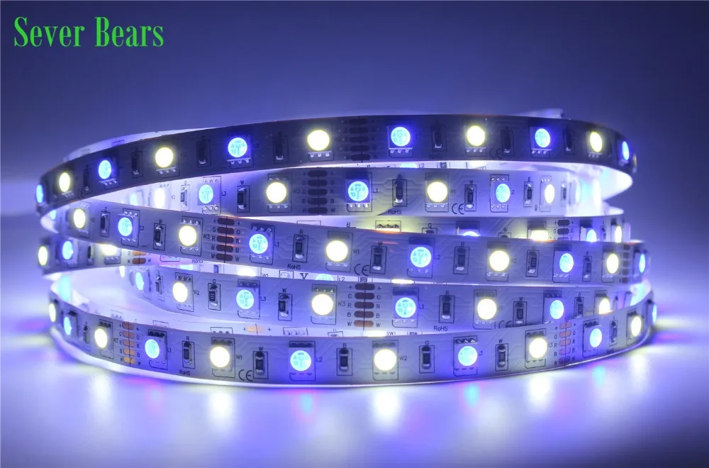 Светодиодный светильник RGBW 5050 5 м водонепроницаемый IP20 IP65 DC12V SMD 60 светодиодный s/M
