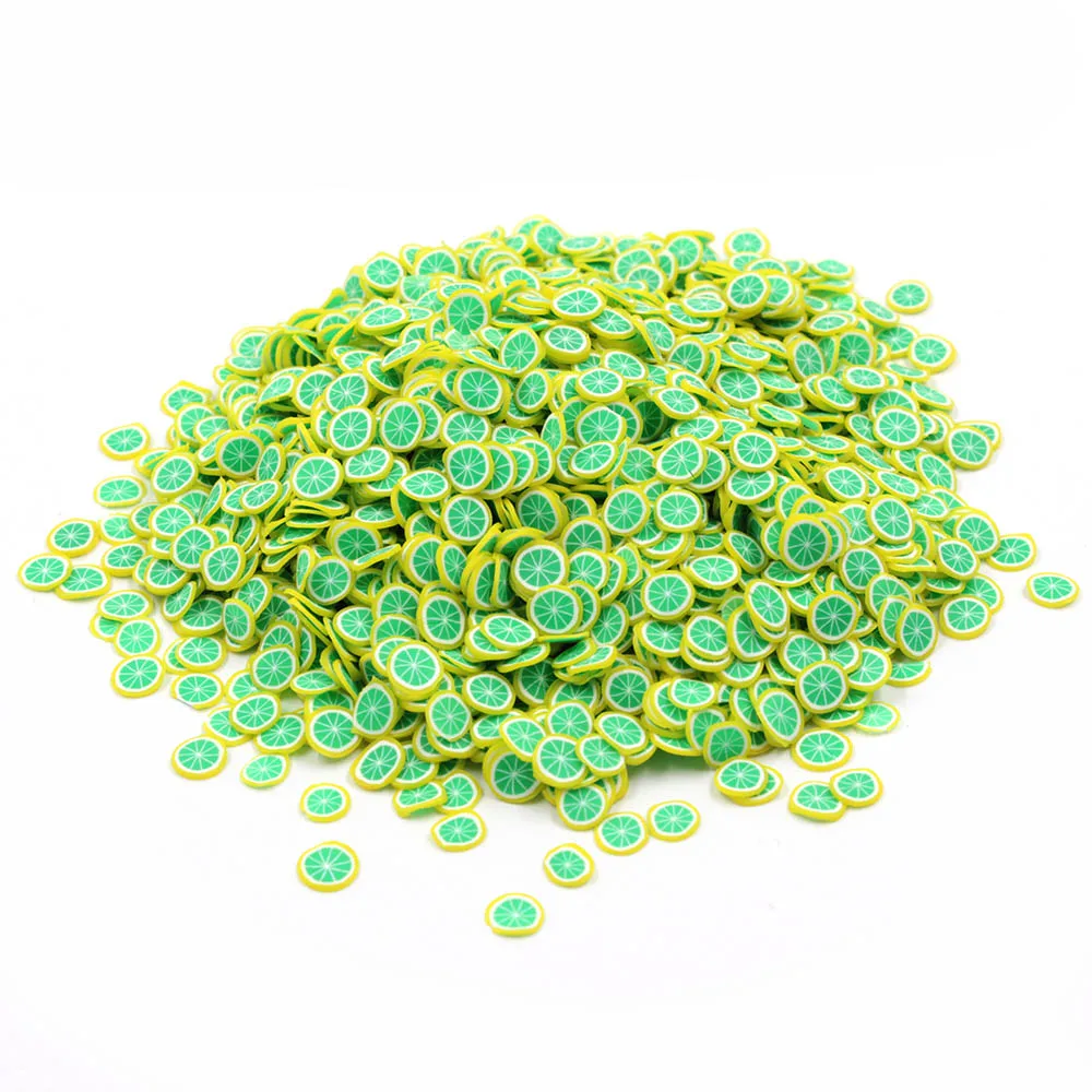 Slices M 1000 шт./пакет Фрукты Fimo игровое тесто ломтики дополнение, Чарующее ювелирное пушистый Slime Сделай Сам полимера прозрачный глины декоративная обсыпка игрушки Шпатлёвки нейл-арта - Цвет: Slices M