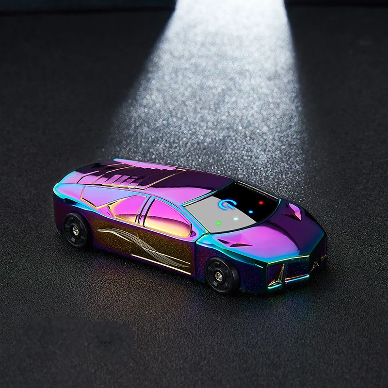 Двухдуговая умная сенсорная электронная usb зажигалка спортивный автомобиль со