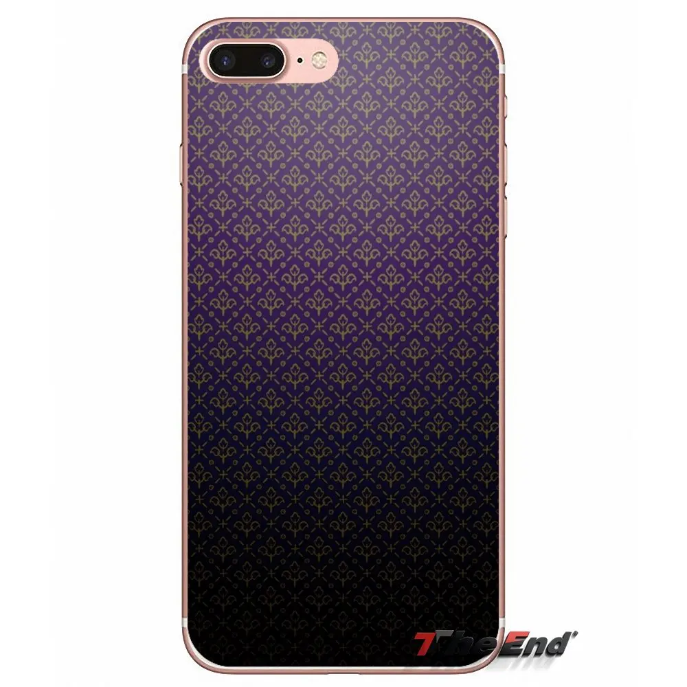 Текстура фиолетовый прозрачный ТПУ чехол для iPhone X 4 4S 5 5S 5C SE 6 6S 7 8 Plus Samsung Galaxy J1 J3 J5 J7