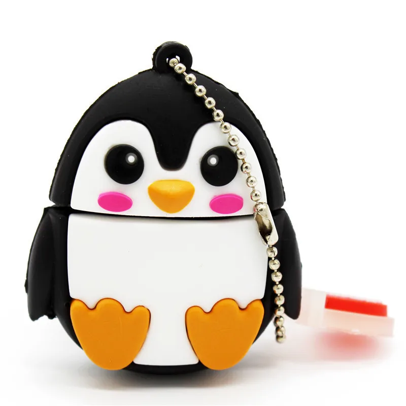 Usb флеш накопитель в виде мультяшного пингвина совы лисы 64 ГБ 4 8 16 32 ГБ|USB