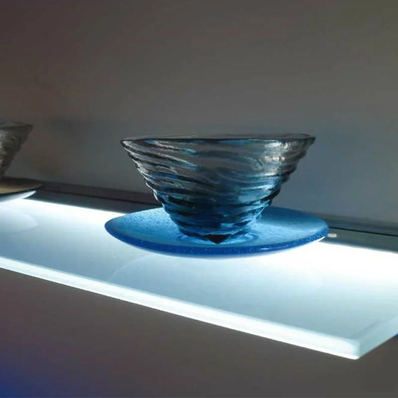 1pcs X60cm length RGB blue SMD led profile light for clip 8mm glass shelf led aluminum LED wall shelf glass shelf with glass