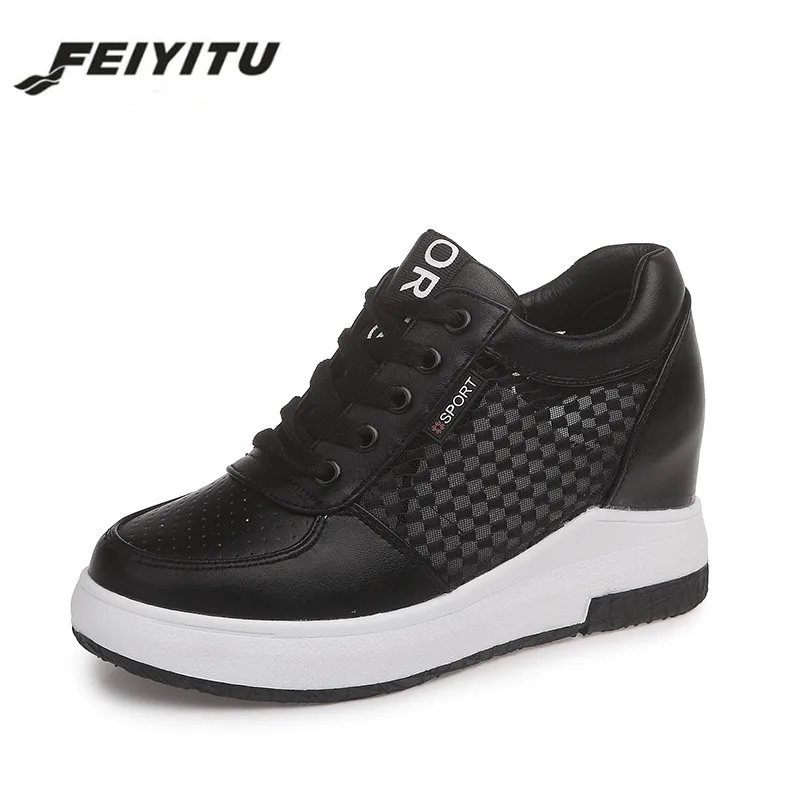 FeiYiTu/Модная женская повседневная обувь Летняя удобная из дышащей сетки на