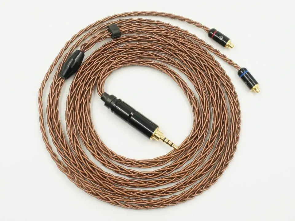 LZ A4 A5 MMCX 8 Core 6N одиночные хрустальные медные наушники для аудиофилов IEMs