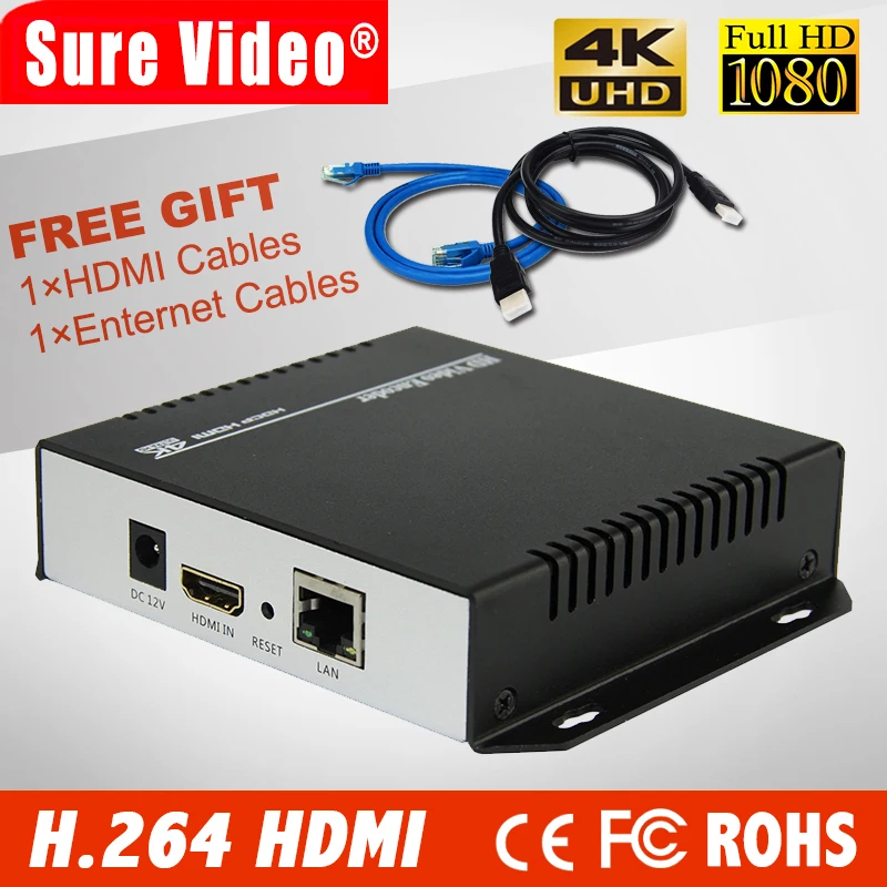 

DHL г., Бесплатная доставка, MPEG-4 г., H.264, 4K HDMI энкодер для IPTV, прямая трансляция, HDMI-сервер записи видео