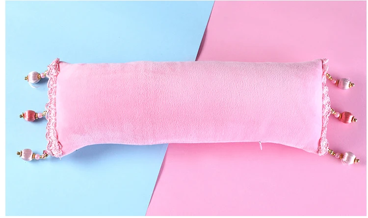 pink Angnya модная мягкая хлопковая салонная опора для рук подушечка в стиле Нейл-арт подушка розовый/красный бархат Съемная кисточка Маникюр Уход держатель инструменты - Цвет: pink