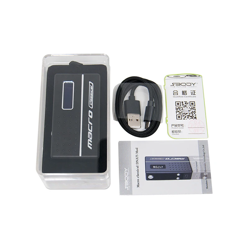 Аутентичный Sbody Macro DNA75 бокс мод V1 Evolv DNA 75 Вт чип Vape подходит 18650 батарея RDA RTA RDTA бак