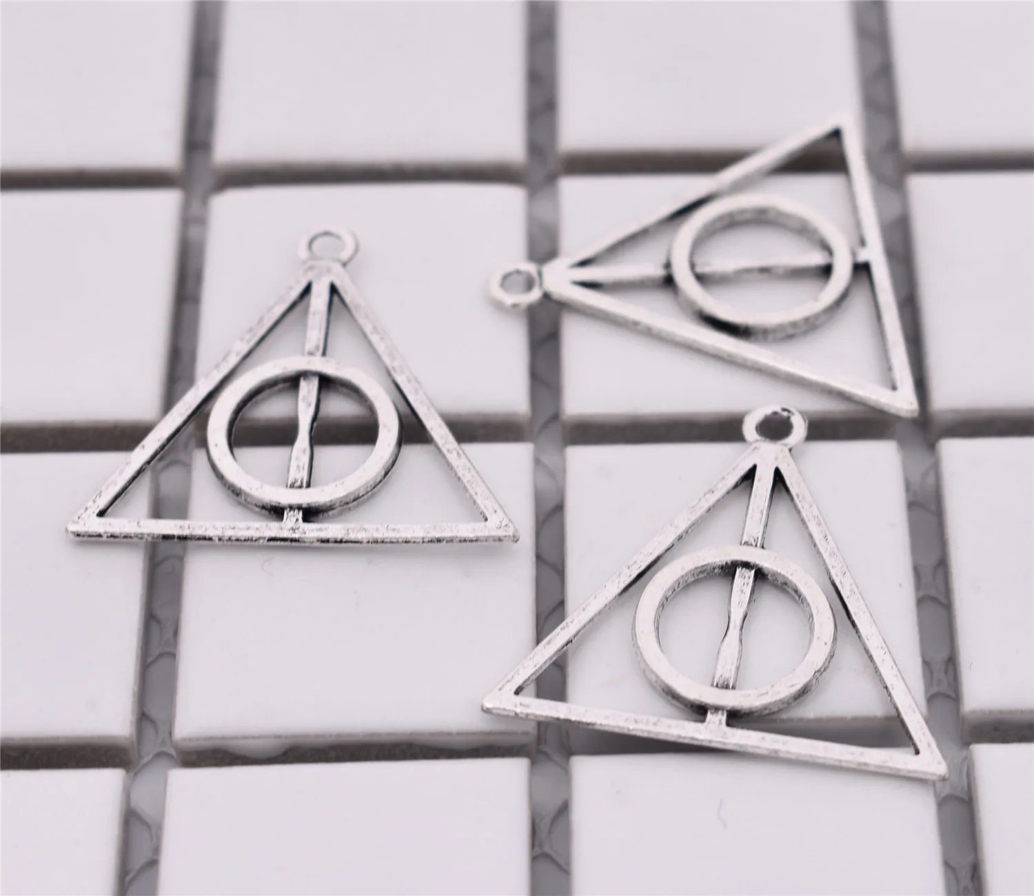 10pcs Charms Hallows Deathly 32*31mm Antique Silver Plated Pendants Making DIY Handmade Tibetan Jewelry | Украшения и аксессуары