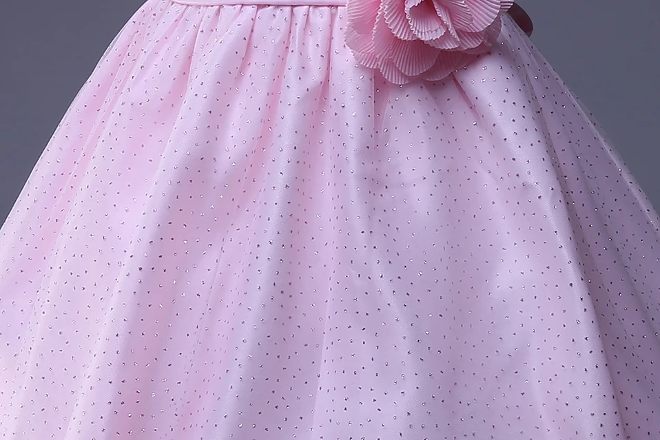 Cutestyles Lace Flower Girl Gresses With Pink Sash Boutique Summer Girls Party Dresses GD40814-43 | Детская одежда и обувь