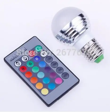 Светодиодная RGB лампа E27 GU10 E14 B22 6 Вт 110-220 В с пультом ДУ | Лампы и освещение