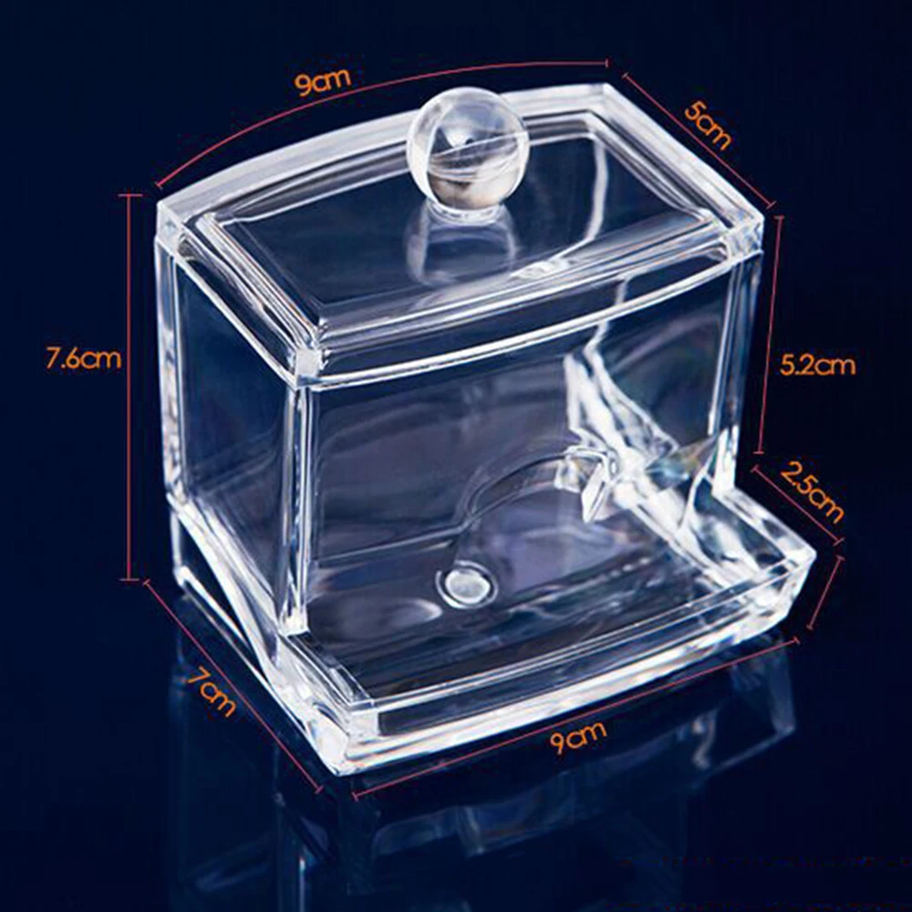 2017 New Creative Clear Acrylic Swab Storage Box Cotton Pads Swabs Stick Cosmetic Makeup Tools Durable Case Holder | Красота и