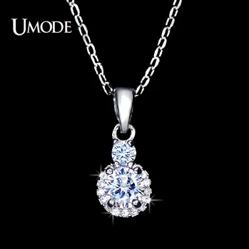 

UMODE Small and Cute 0.5cm CZ Shiny CZ Stones Necklaces Pendants Best Valentines Gifts Jewelry for Women Daily Wearing UN0051