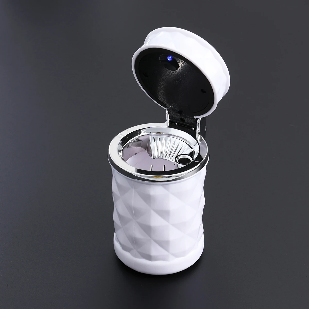 LUOEM Car Ashtray Smokeless Auto Cigarette Ashtray Holder with Blue LED Light for Car Cup Holder