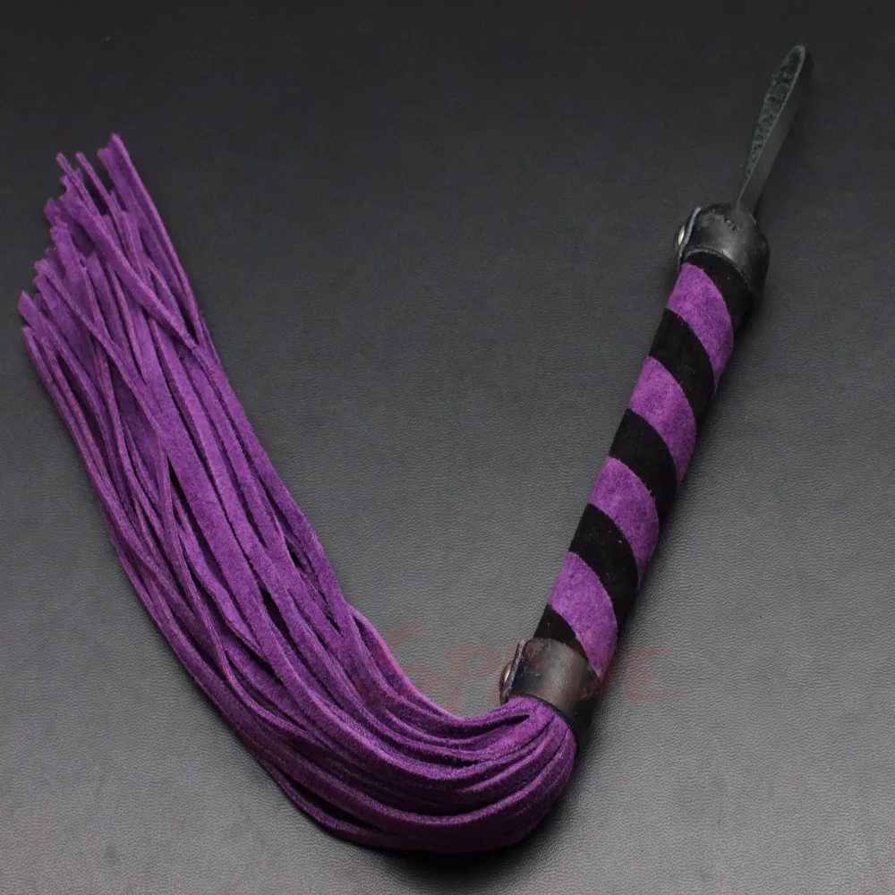 Плетка кожаная фиолетовая ручной работы для взрослых секс игрушки товары флирта