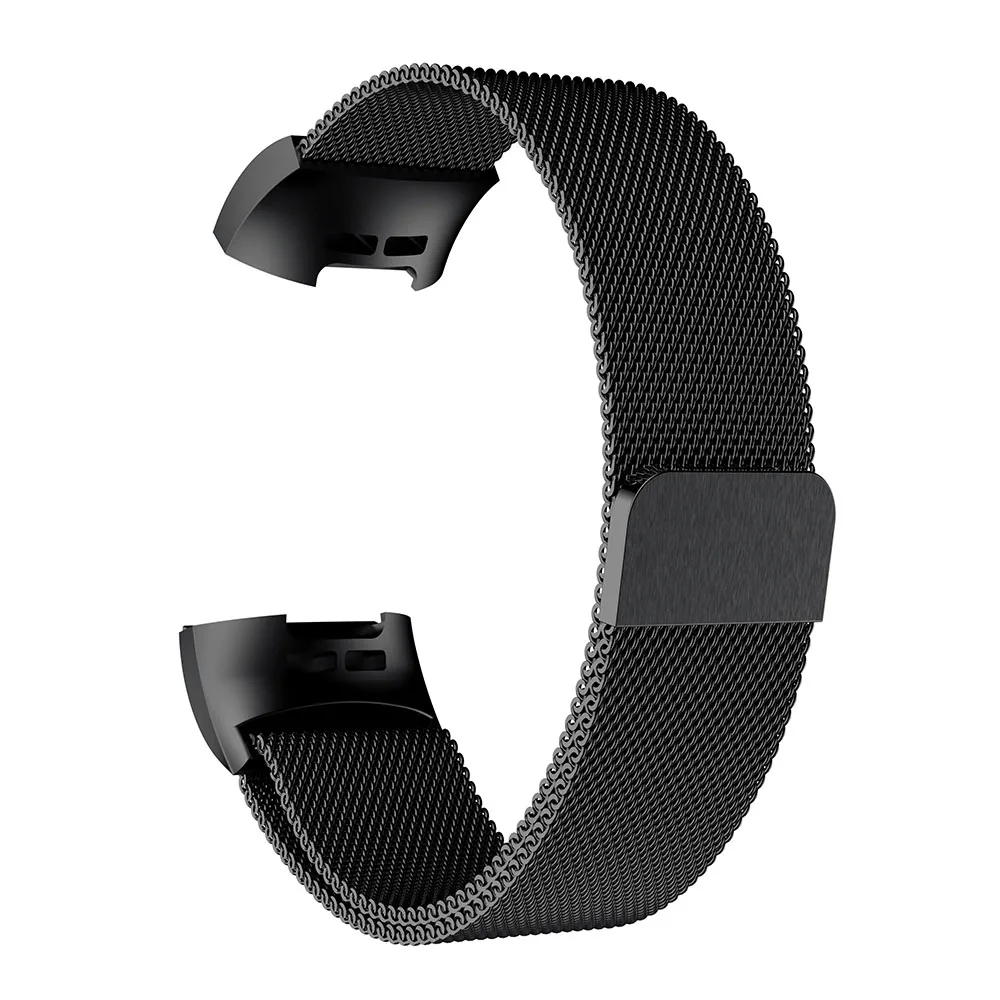 Миланский магнитный ремешок для Fitbit Charge 4 3 Band из нержавеющей стали спортивные