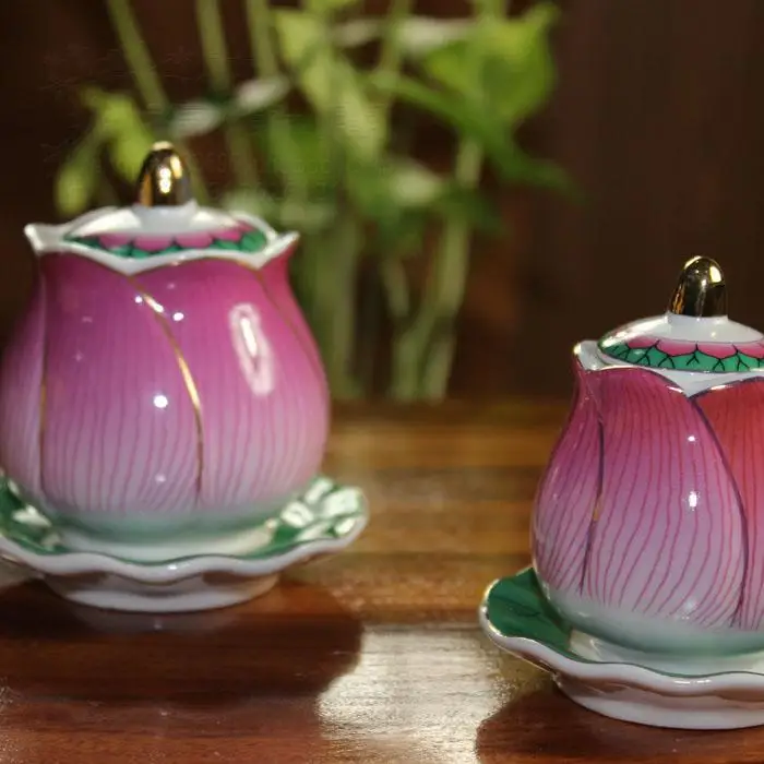 Богатство и честь чашки с лотосом чаша для воды буддистские принадлежности