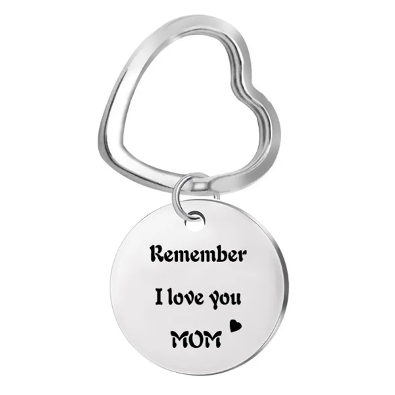 creative stainless steel keychain letter for women men car bag pendant keyring fashion jewelry Father's day gifts Accessories |