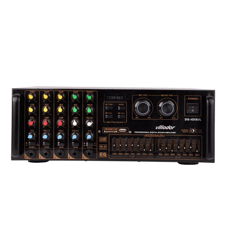 350 Вт+ 350 Вт HIFI домашний кинотеатр KTV усилитель звука DS-1013UL A1943/C5200 мощность трубки двойной 7 эквалайзер