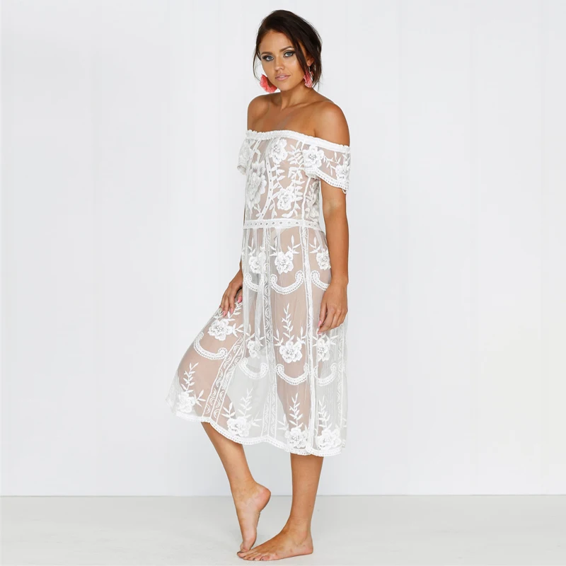 Новое поступление летнее шикарное женское Сексуальное цветочное кружевное