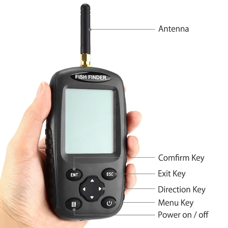 Беспроводной Рыболокаторы Портативный глубже Fishfinder Sonar 0.6-40 м сигнализации