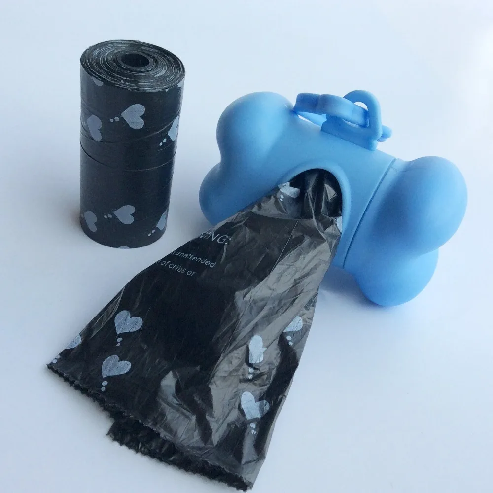 1 шт. собачий Копер + 2 рулона мешок для сбора в форме косточки домашних животных