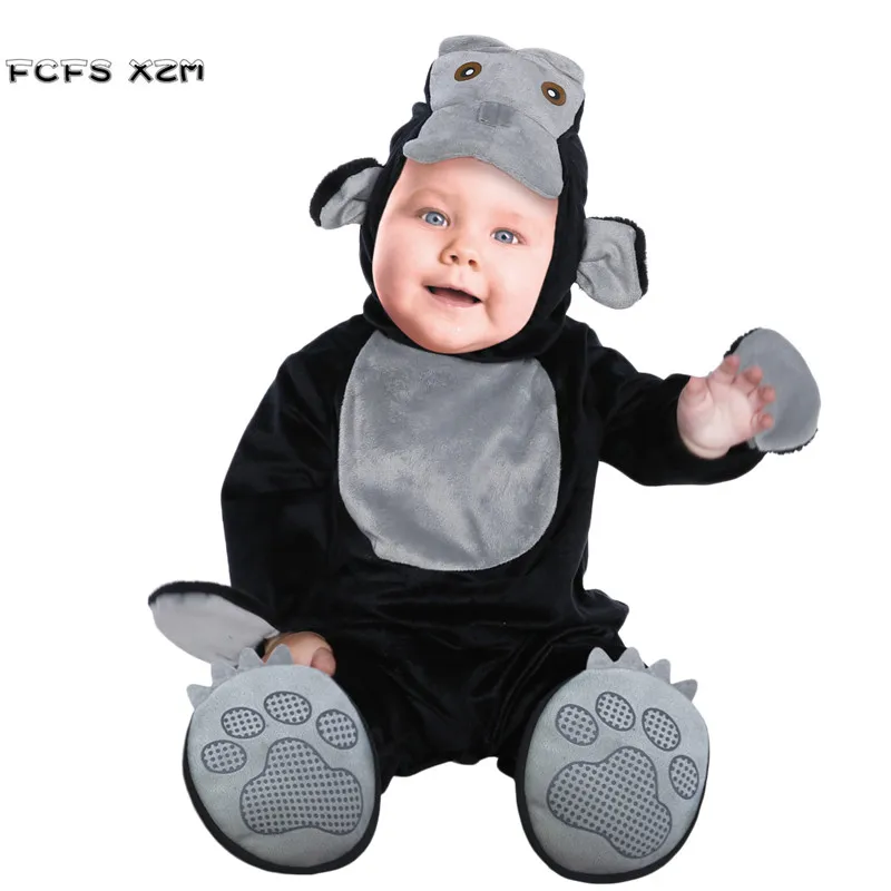 

8 styles Unisex Baby Halloween Panda Animal Costumes Children Kids Winter Jumpsuit pajamas Anime Cosplays Purim dress