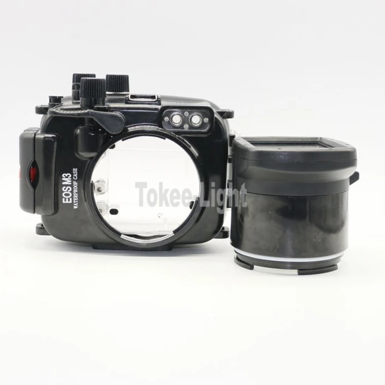 40 метров 130ft подводный Водонепроницаемый Корпус Дайвинг Камера сумка для Canon EOS M3 EOS-M3 III Камера fit 18-55 мм