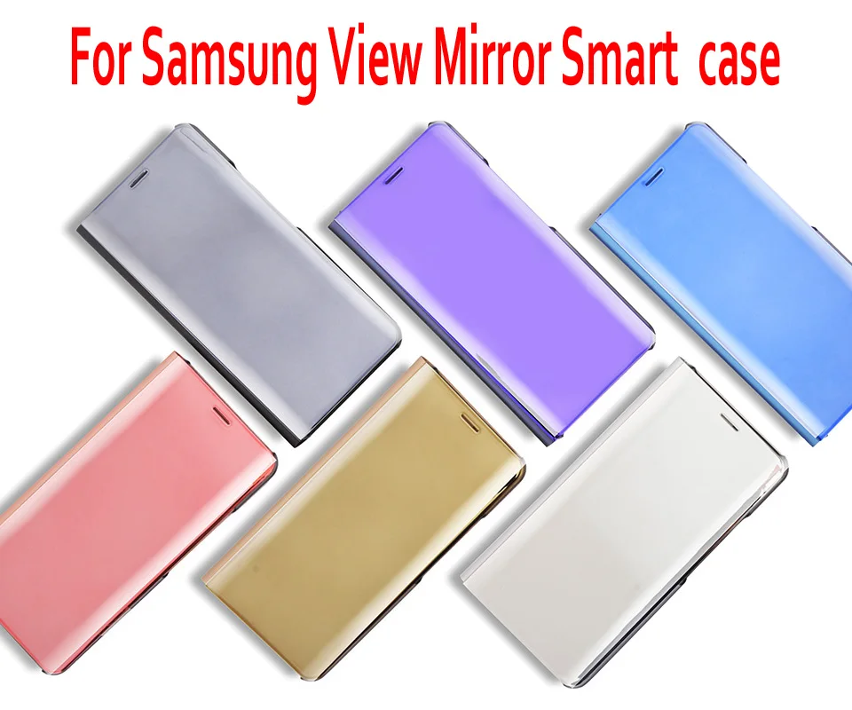 Чехол для Samsung J3 J5 J7 2016 2017 прозрачная зеркальная Смарт 360 откидная Подставка Galaxy S7