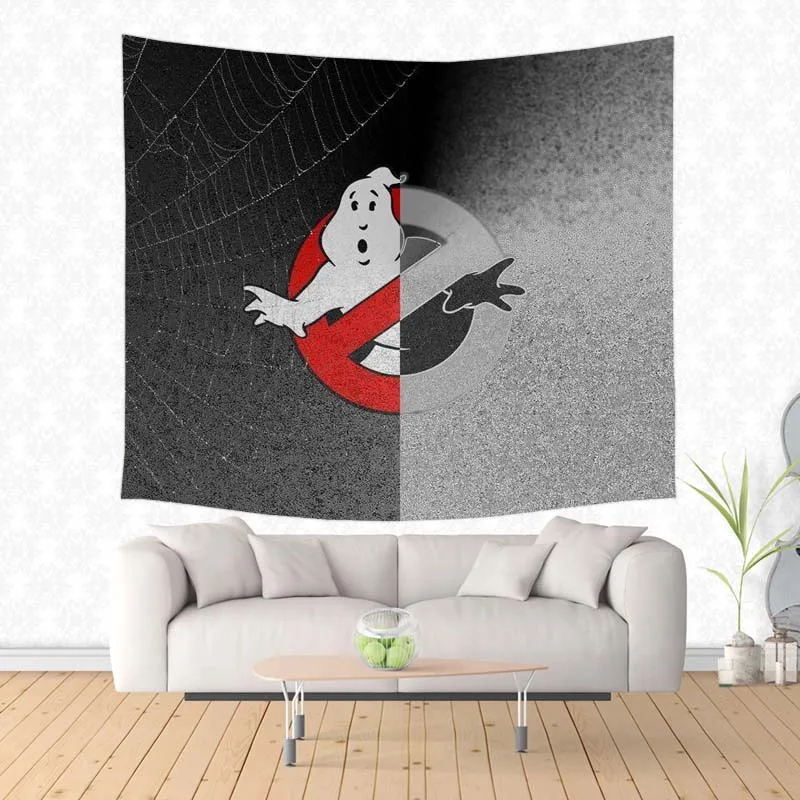 Ghost Busters Pattern Wall Hanging Tapestry Custom Multifunctional Tapestries Bedspread Yoga Mat Blanket Bed Sheet Home Decor | Дом и сад