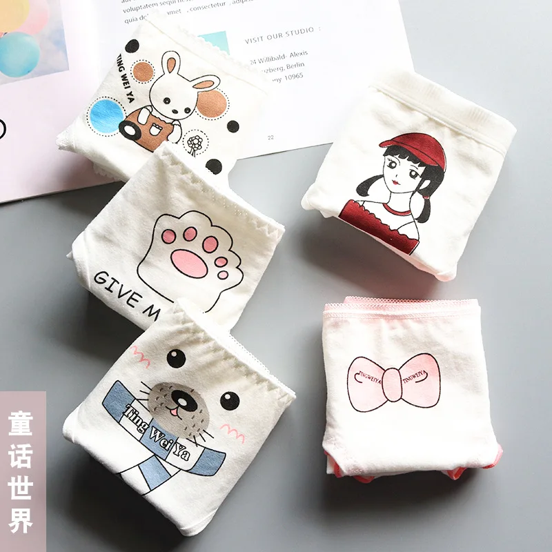 SP& CITY 5 шт. нижнее белье из хлопка с героями мультфильмов для женщин бесшовные трусики для менструации мягкие дышащие трусы милое нижнее белье