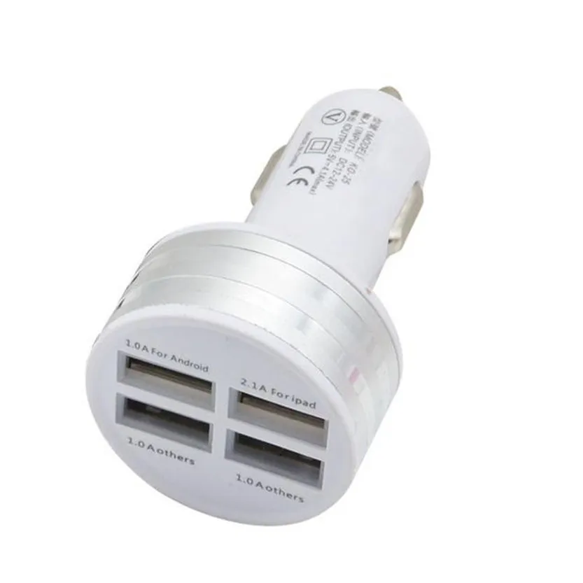 4.1A Автомобильный Универсальный 12 В 4 порта USB DC зарядное устройство адаптер + Micro