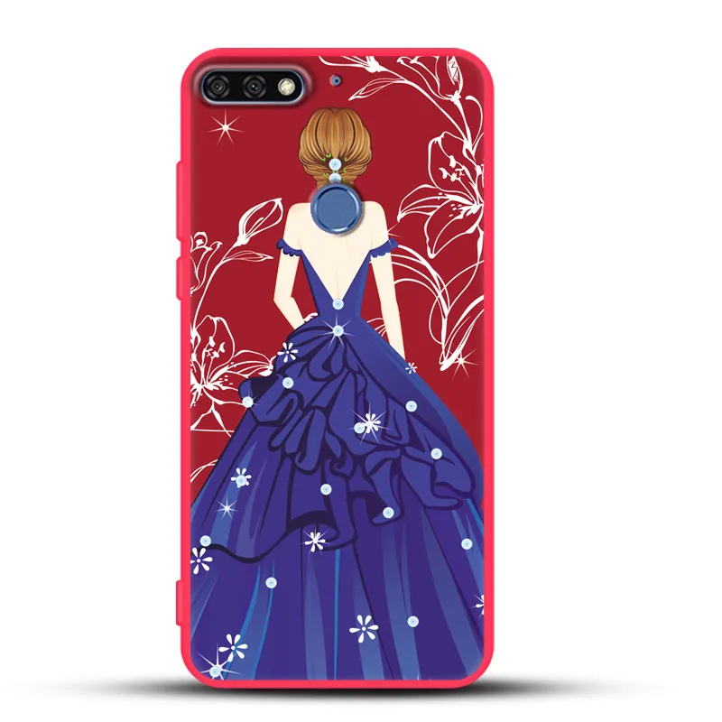 Окрашенный чехол для Huawei Y7 Pro 2018 силиконовый задней панели телефона Y7Pro 5 99 дюйма |