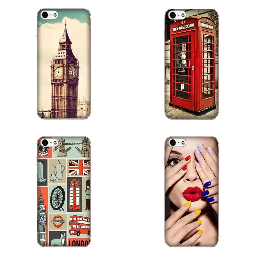 Мягкий черный чехол из ТПУ для телефона London Collage Art Для Galaxy J1 J2 J3 J330 J4 J5 J6 J7 J730 J8 2015 2016