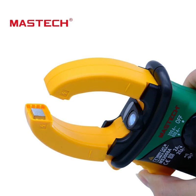 MASTECH MS2008A цифровые клещи Автоматический диапазон клещи Амперметр Вольтметр Омметр w/ЖК-дисплей подсветка тока Напряжение Тестер