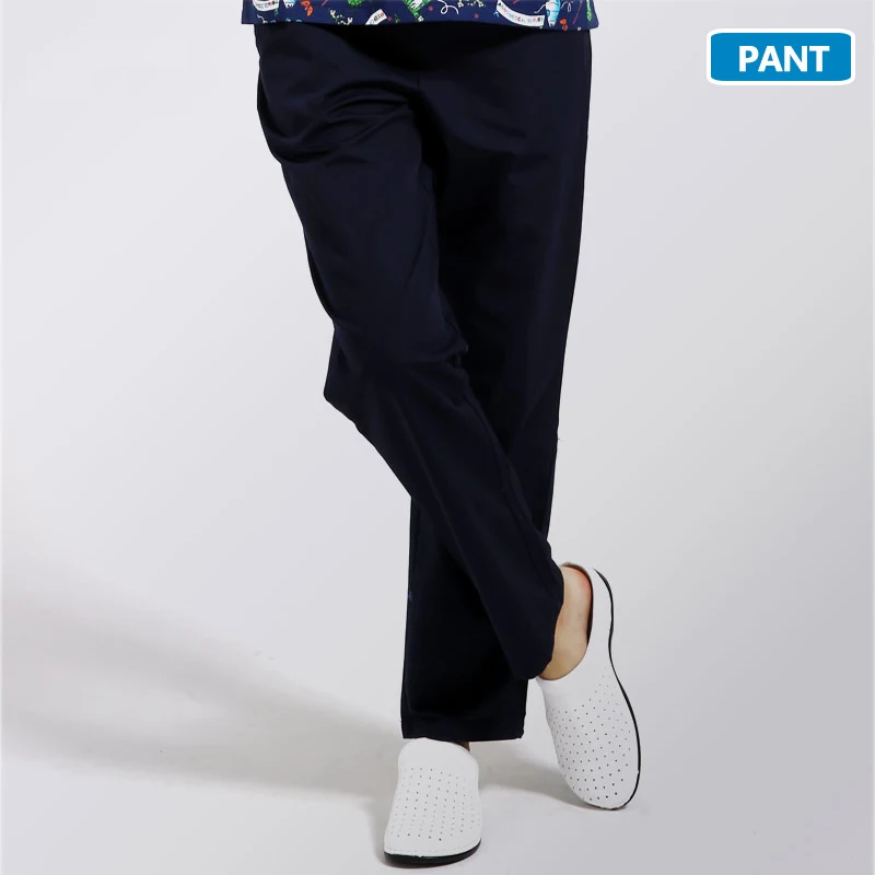 18PT001-HeiLan-Pant ANNO напечатанная медицинская одежда с круглым вырезом униформа медсестры для женщин и мужчин для салона красоты Стоматологическая спа рабочая одежда медицинское оборудование для мужчин t - Цвет: 18PT001-HeiLan-Pant