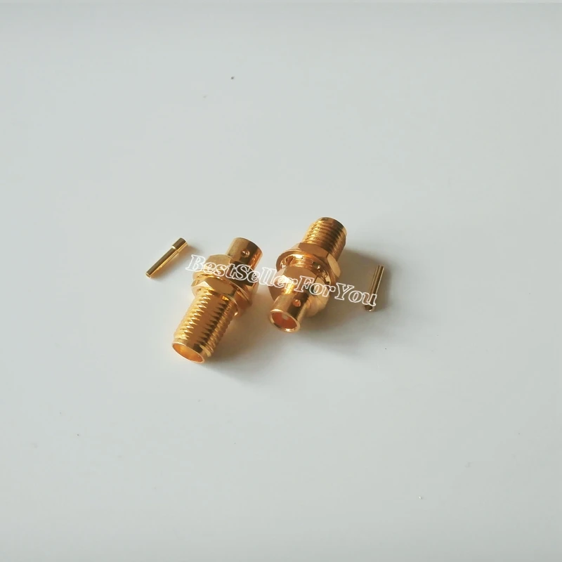 

1Pcs SMA Jack Female nut bulkhead RF connector Solder for .141" cable RG402