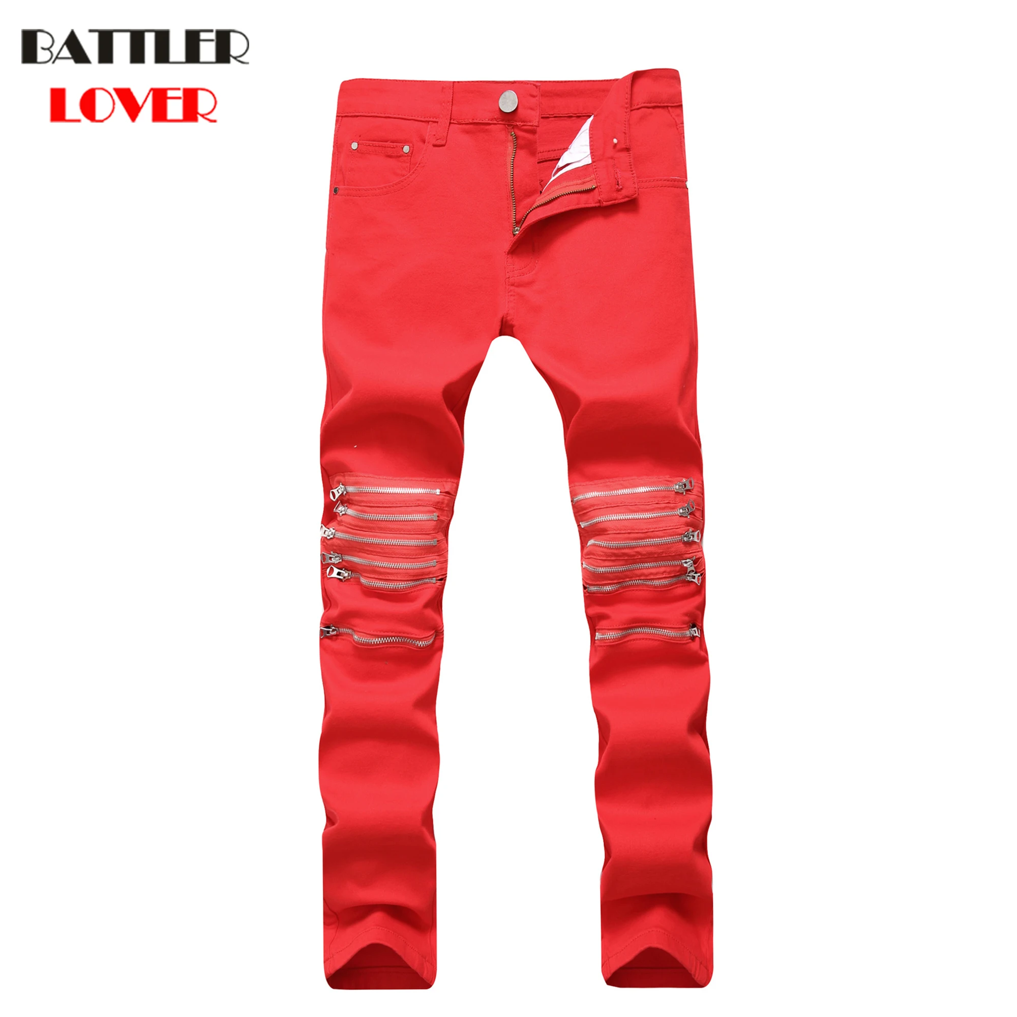 

2019 Jeans Men Denim Pencil Pants Biker Pant Mens Jeans Man Trousers Hombre Zipper Skinny Slim Casual Jean Summer Brand Clothing