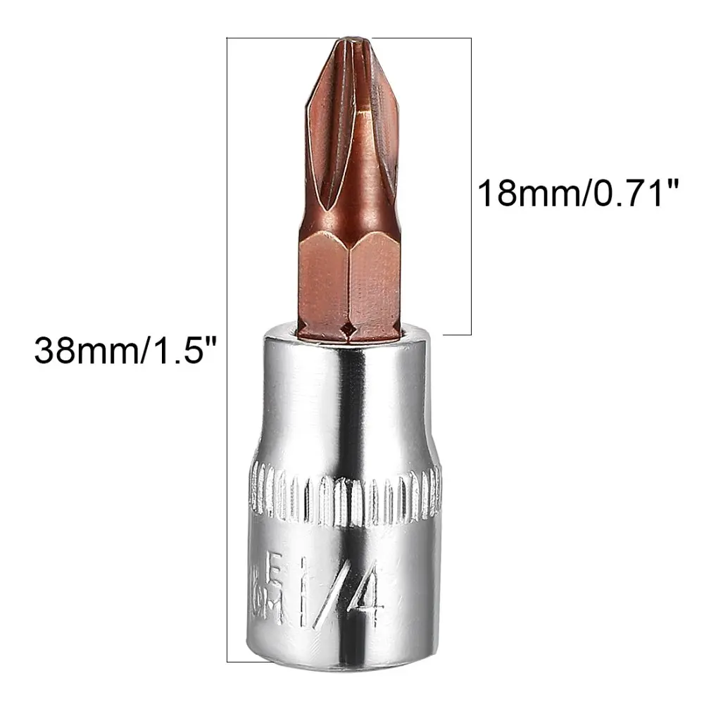 UXCELL 2 шт. 1/4 дюймовый диск PH2 Philips Bit Socket S2 сталь для превосходной твердости