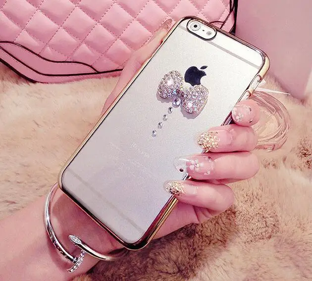 Роскошные Чехлы с блестящими бриллиантами и стразами бантом покрытием PTU чехол для Samsung S7 S8 S9 S10 PLUS Lite NOTE 8 9