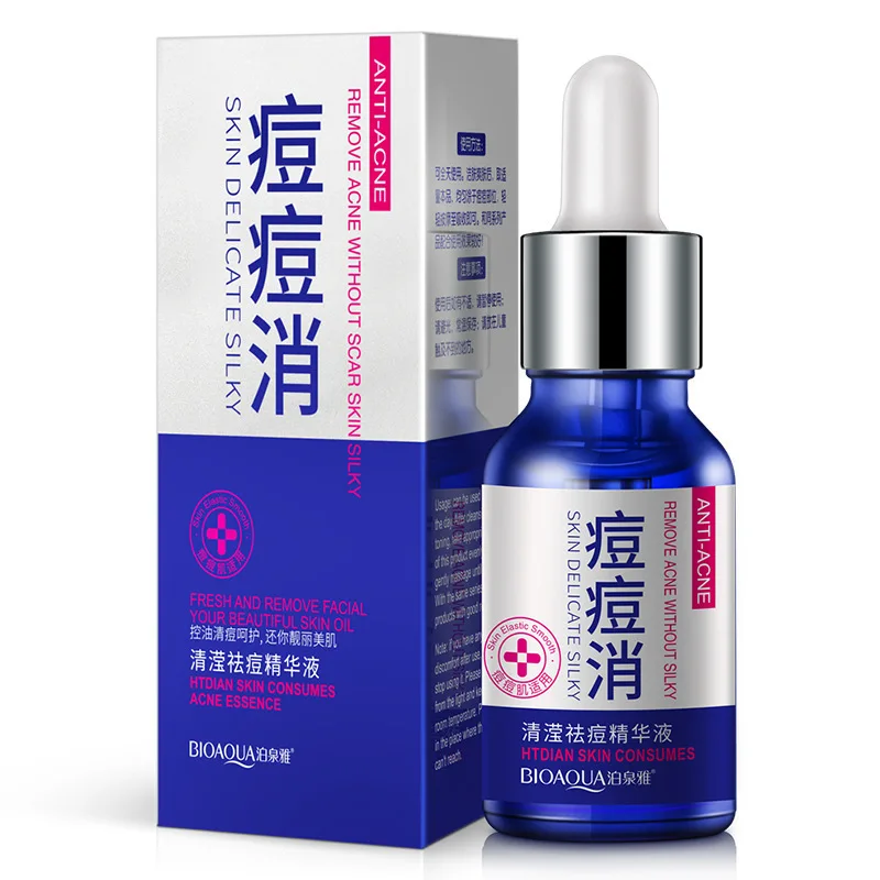 BIOAQUA Acne Treatment Liquid Facial Essence Moisturizer Shrink Pore Whitening Skin Remove Oil Control Anti Aging Care | Красота и
