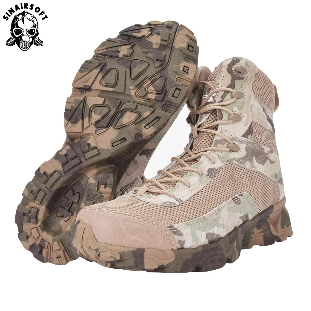 SINAIRSOFT/мужские армейские тактические ботинки из натуральной кожи для занятий спортом на открытом воздухе; CP Camo; мужские военные зимние ботинки; походная обувь