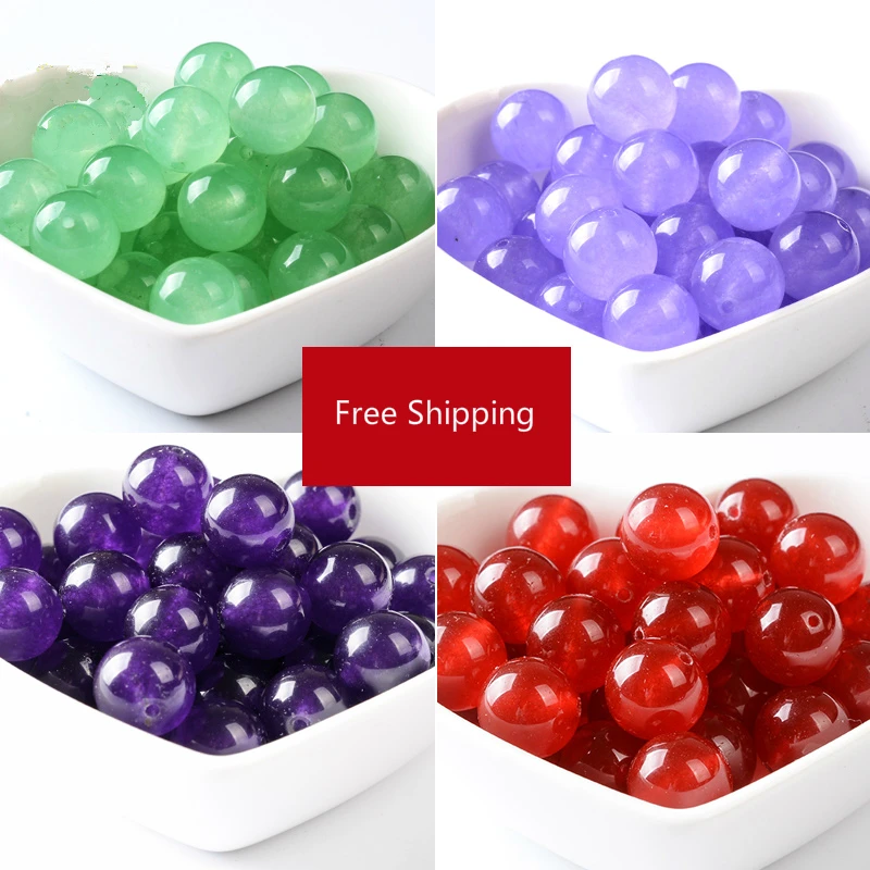 40 шт./лот украшение-счастливая самоцветная бусинка 6/8/10/12/14 мм натуральная круглая деталь для изготовления ювелирных изделий браслет женский ожерелье хорошего качества.