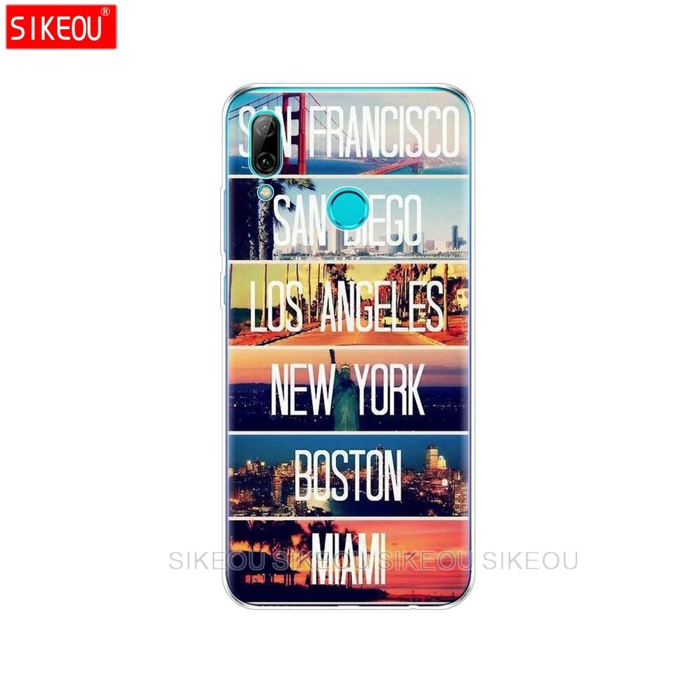 Для huawei P Smart чехол Модный узор силиконовый мягкий ТПУ чехол для huawei P Smart чехол Бампер для huawei PSmart чехол - Цвет: 33957
